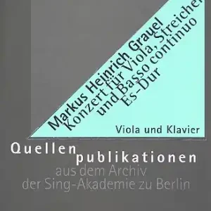 Neue Kollektion Konzert Es-Dur für Viola, Streicher und Bc für Viola und Klavier