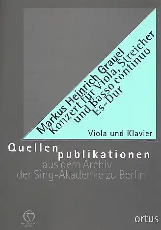 Neue Kollektion Konzert Es-Dur für Viola, Streicher und Bc für Viola und Klavier