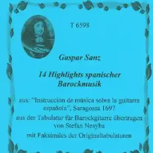 Versand Am Gleichen Tag 14 Highlights spanischer Barockmusik für Gitarre (Barockgitarre)