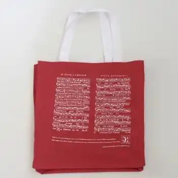 Angebot Einkaufstasche St. Cecilia aus Stoff rot 40x30x12cm
