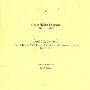 Sonate e-Moll TWV50:4 für 2 Oboen, 2 Violinen, 2 Violen und Bc Saisonangebot
