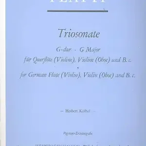 Preisreduziert Triosonate G-Dur für Flöte (Violine), Violine (Oboe) und Bc
