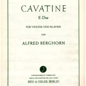 Highlight Cavatine für Violine und Klavier
