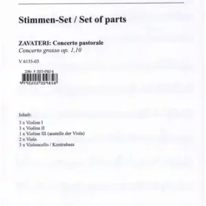 Highlight Concerto pastorale für Streichorchester und Bc (Cembalo)