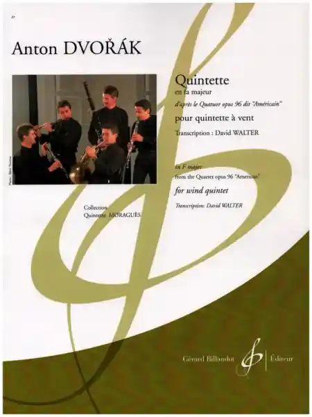 Nur Heute Quintette en fa majeur d'après le Quatuor op.96 dit "Américain" pour flûte, hautbois, clarinette, co