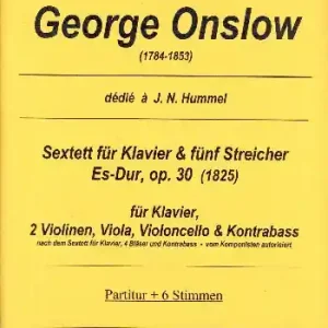 Heißes Angebot Sextett Es-Dur op.30 für 2 Violinen, Viola, Violoncello, Kontrabass und Klavier
