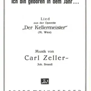 Abverkauf Ich bin geboren in dem Jahr für Gesang und Klavier