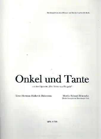 Beliebt Onkel und Tante für Gesang und Klavier