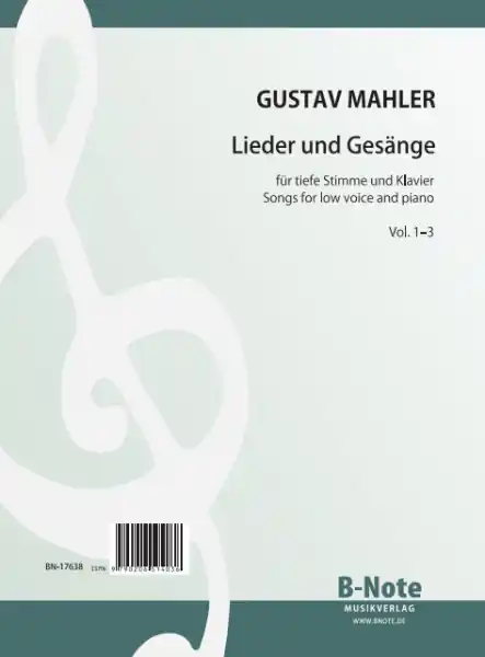 Meistverkauft Lieder und Gesänge Band 1-3 für Gesang (tief) und Klavier
