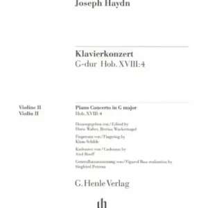 Sale Konzert G-Dur Hob.XVIII:4 für Klavier und Streichorchester