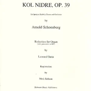Kol Nidre op.39 for speaker (Rabbi), chorus and orchestra Nur Für Kurze Zeit