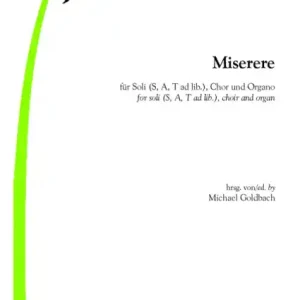 Miserere für Soli (SAT ad lib.), gem Chor und Orchester Preisknaller