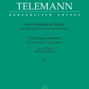 6 Sonaten im Kanon op.5 Band 2 (Nr.4-6) für 2 Flöten Markenware