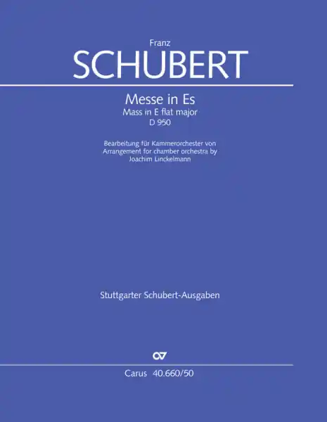 Messe Es-Dur D950 für Soli, gem Chor und Orchester Neu Im Sortiment