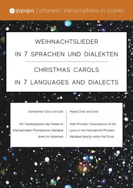 Weihnachtslieder in 7 Sprachen und Dialekten (+QR) für gem Chor und Solo Billig