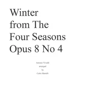 Winter from 'The Four Seasons' op.8 no.4 for string quartet Bestseller