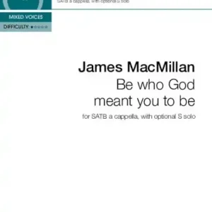 Be who God meant you to be for mixed choir a cappella with op.t S solo Angebot
