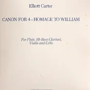 Direkt Vom Hersteller Canon for 4 für Flöte, Baßklarinette, Violine und Violoncello