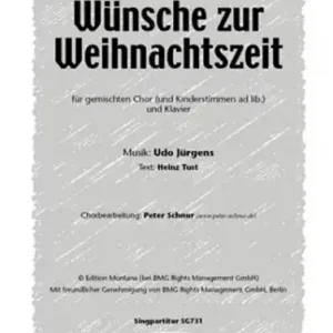 Preisreduziert Wünsche zur Weihnachtszeit für Männerchor (TTBB) und Klavier
