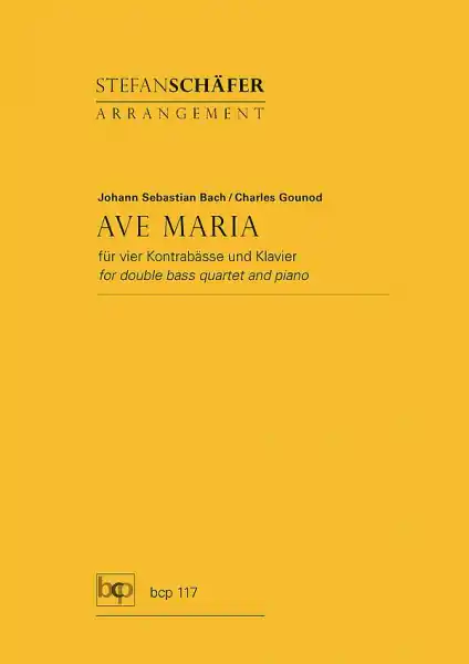 Ave Maria für 4 Kontrabässe und Klavier Garantierte Lieferung