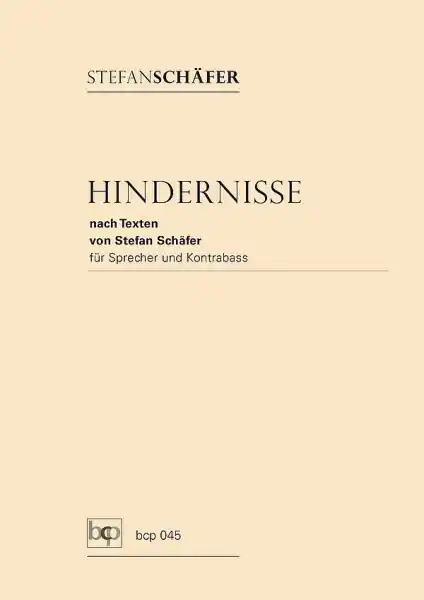 Markenware Hindernisse für Stimme und Kontrabass