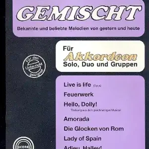 Billig Bunt gemischt Band 6 für Akkordeon (Solo, Duo und Gruppen)