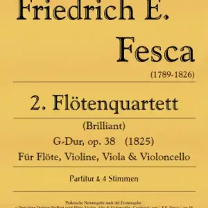 Flötenquartett G-Dur Nr.2 op. 38 für Flöte, Violine, Viola und Violoncello Angebot