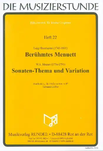 Bestpreis Berühmtes Menuett (Boccherini) und Sonaten-Thema und Variation (Mozart)