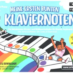 Kostenloser Rückversand Meine ersten bunten Klaviernoten! (+Online-Audio+QR) für Klavier, Keyboard und Melodica