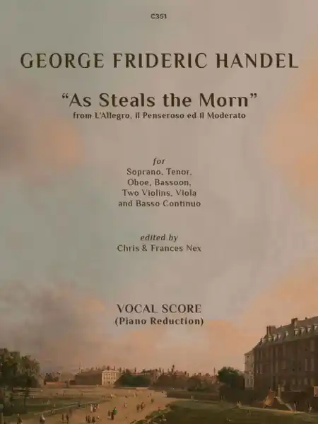 Preisknaller As Steals the Morn for soprano, tenor, oboe, bassoon, 2 vliolins, viola, b.c.