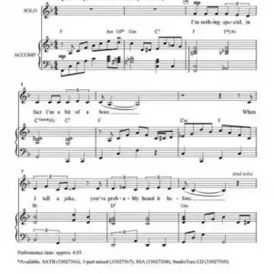 Bestseller Thank You for the Music for 3-part choir and piano