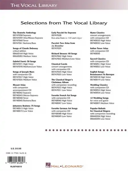 English Songs for low voice and piano Top-Angebot