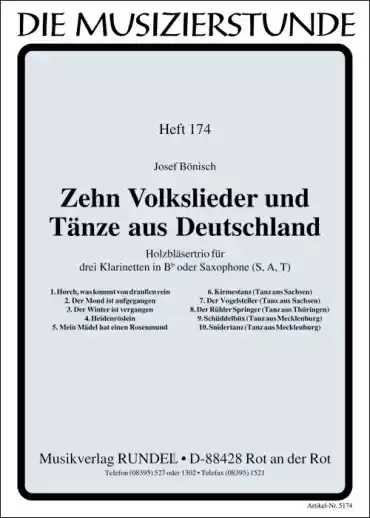 Angebot Zehn Volkslieder und Tänze aus Deutschland