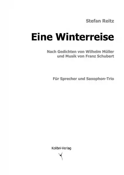 Sichere Zahlung Eine Winterreise für 3 Saxophone (ATB) und Sprecher