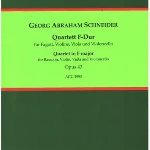 Kostenfreie Lieferung Quartett F-Dur für Fagott, Violine, Viola und Violoncello