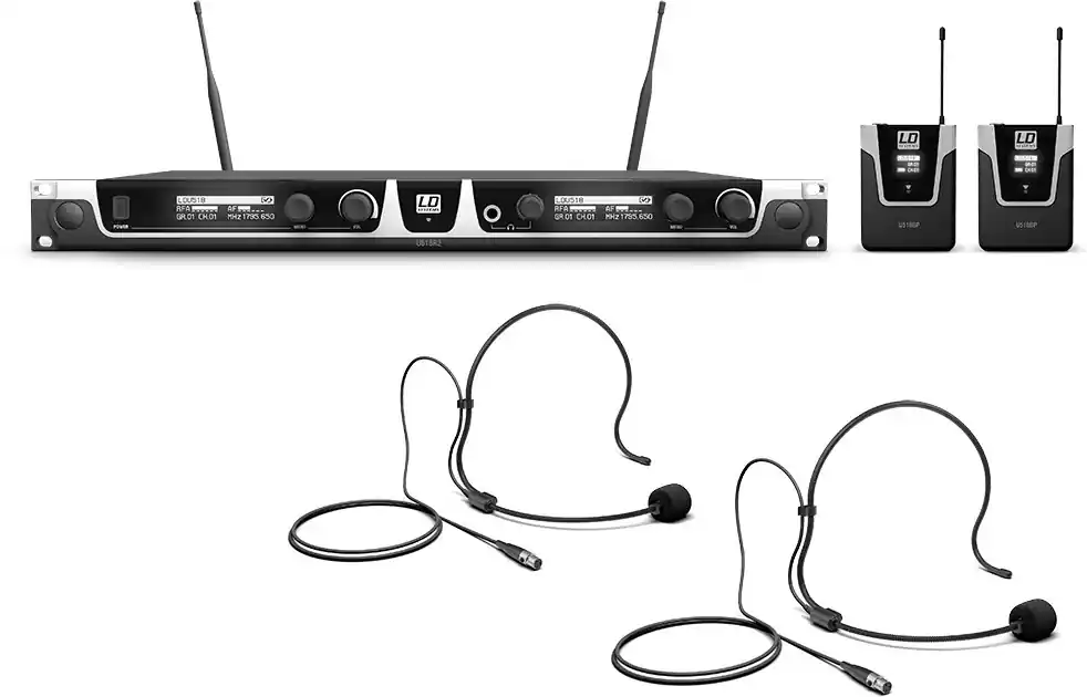 Aktuell LD Systems U518 BPH 2 Funkmikrofon System mit 2 x Bodypack und 2 x Headset