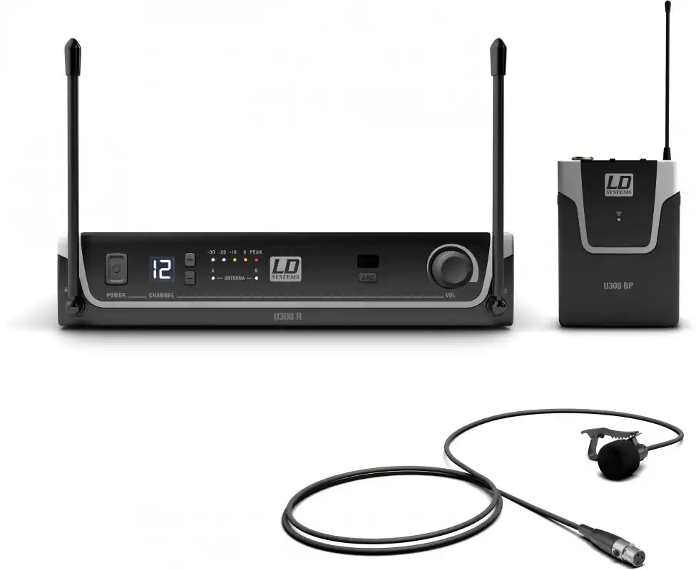 LD Systems U308 BPL Funksystem mit Bodypack und Lavalier Mikrofon Sonderaktion