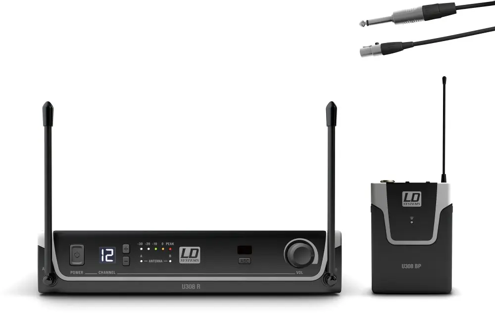 Meistverkauft LD Systems U308 BPG Funksystem mit Bodypack und Gitarren Kabel