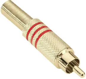 Heißes Angebot Adam Hall Connectors 7623 RED Chinch Stecker vergoldet rot
