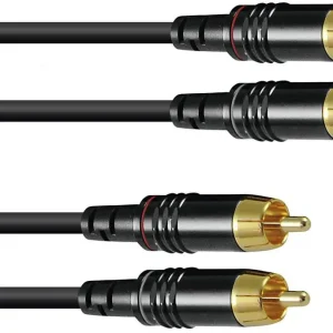 SOMMER CABLE Cinch Kabel 2x2 0,5m sw Hicon Top-Preis