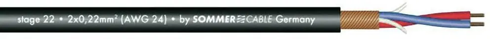 SOMMER CABLE Mikrofonkabel 2x0,22 100m sw Stage 22 Wochenendangebot
