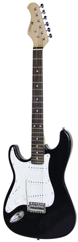 DIMAVERY ST-203 E-Gitarre LH, schwarz Neue Kollektion