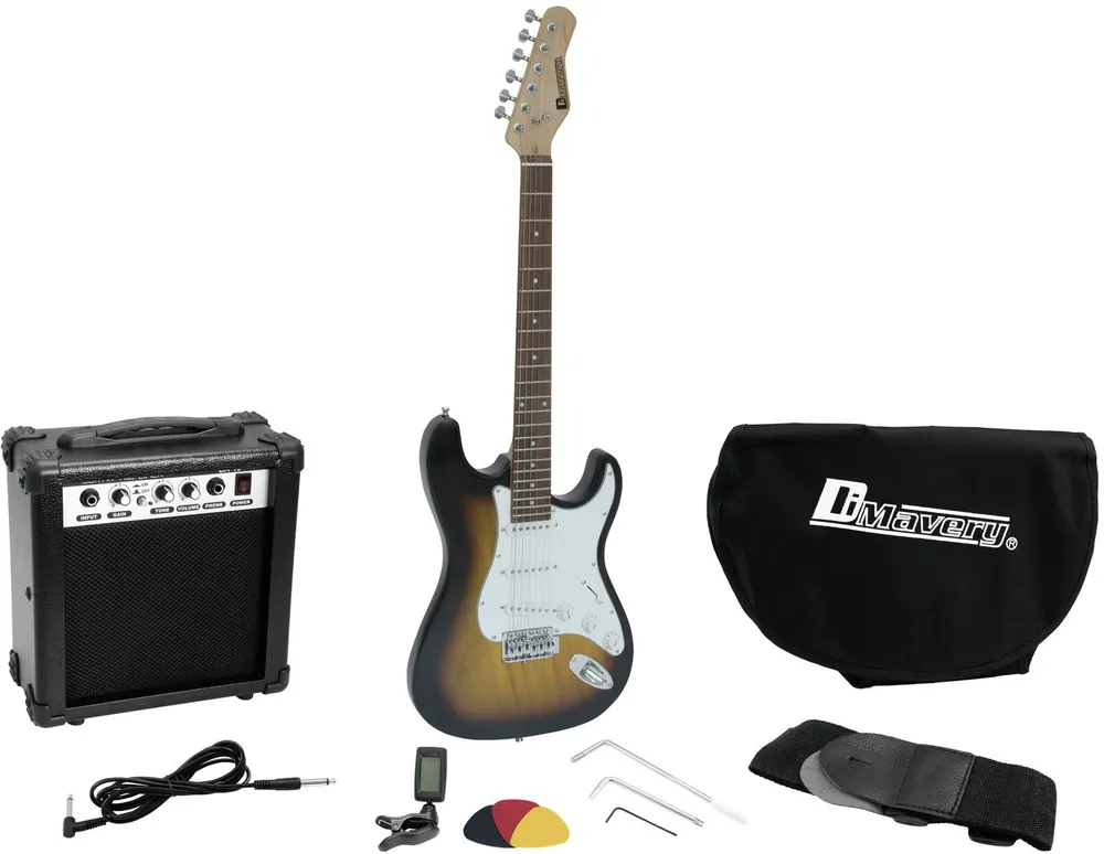 Abverkauf DIMAVERY EGS-1 E-Gitarren-Set, sunburst