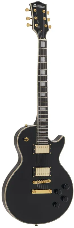 Jetzt Kaufen DIMAVERY LP-530 E-Gitarre, schwarz/gold