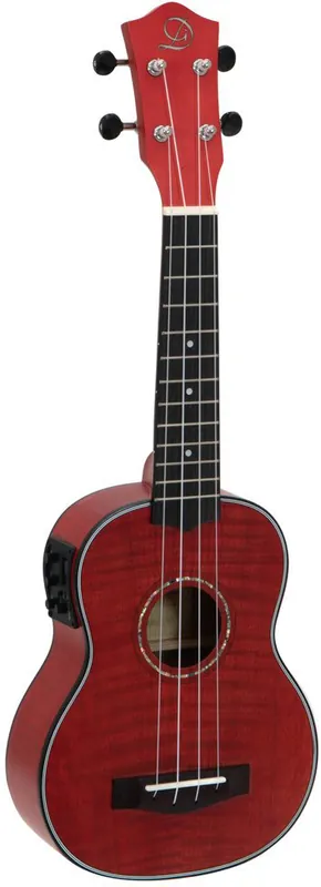 Preis Gesenkt DIMAVERY UK-100 Sopran-Ukulele, flamed red