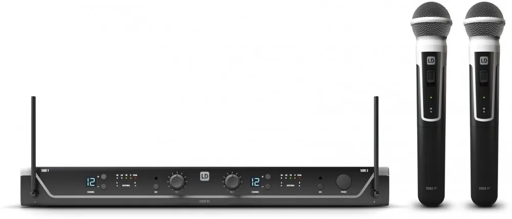Expressversand LD Systems U306 HHD 2 - Dual - Funkmikrofon System mit 2 x Handmikrofon dynamisch - 655 - 679 MHz