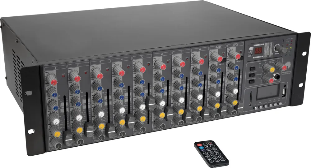 Rabatt OMNITRONIC RM-1422FXA USB Rack-Power-Mixer