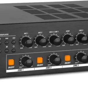 Power Dynamics PDV240MP3 PA-Mixer-Verstärker 240W/100V 4 Zonen Echt