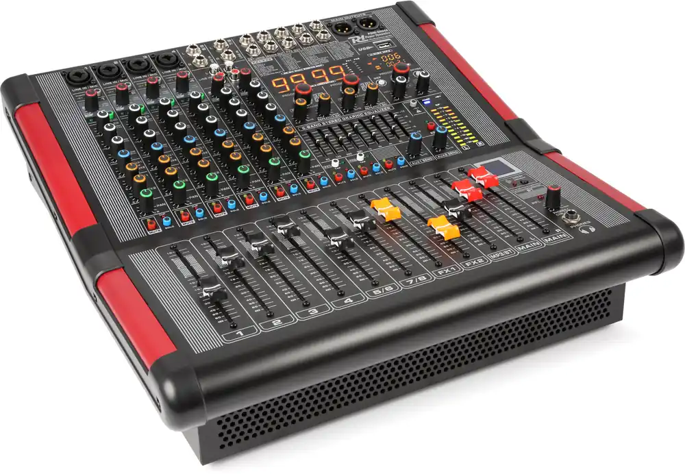 Power Dynamics PDM-S804A 8-Kanal-Bühnenmischpult mit Verstärker Solange Der Vorrat Reicht