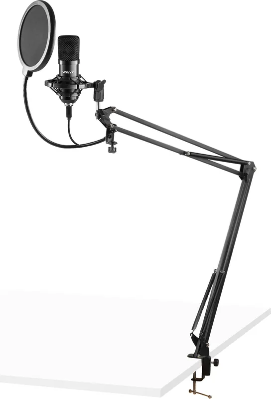 Markenware Vonyx CMS300B Studio-Mikrofon-Set USB Schwarz